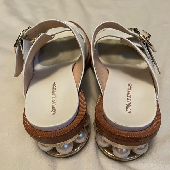 Beautiful Nicholas Kirkwood slip-on Sandals with pearl heel. Made in Italy - Picture 10 of 15